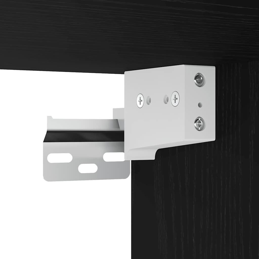 Waschbeckenunterschrank Schwarz Eichen-Optik 60x38,5x48 cm