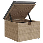 5-tlg. Garten-Sofagarnitur mit Kissen Beige Poly Rattan
