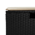 9-tlg. Garten-Sofagarnitur mit Kissen Schwarz Poly Rattan