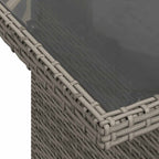 6-tlg. Garten-Sofagarnitur mit Kissen Grau Poly Rattan