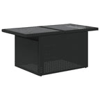 6-tlg. Garten-Sofagarnitur mit Kissen Schwarz Poly Rattan