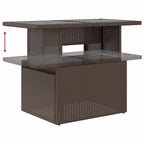 9-tlg. Garten-Sofagarnitur mit Kissen Braun Poly Rattan Akazie