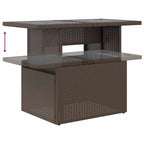 9-tlg. Garten-Sofagarnitur mit Kissen Braun Poly Rattan Akazie