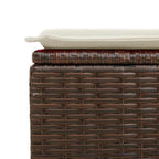9-tlg. Garten-Sofagarnitur mit Kissen Braun Poly Rattan