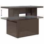 9-tlg. Garten-Sofagarnitur mit Kissen Braun Poly Rattan Akazie