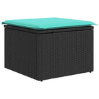 7-tlg. Garten-Sofagarnitur mit Kissen Braun Poly Rattan Akazie