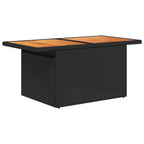 7-tlg. Garten-Sofagarnitur mit Kissen Braun Poly Rattan Akazie