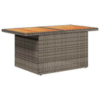 7-tlg. Garten-Sofagarnitur mit Kissen Braun Poly Rattan Akazie