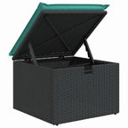 7-tlg. Garten-Sofagarnitur mit Kissen Braun Poly Rattan Akazie