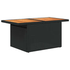 7-tlg. Garten-Sofagarnitur mit Kissen Braun Poly Rattan Akazie