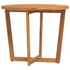 Garten-Esstisch Rund Ø90x75 cm Massivholz Akazie