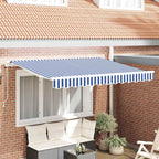 Markisenersatzstoff Blau und Weiß 2,5 x 2 m Polyester