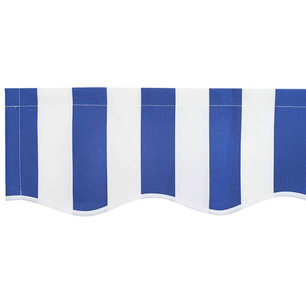 Markisenersatzstoff Blau und Weiß 3,5 x 2 m Polyester
