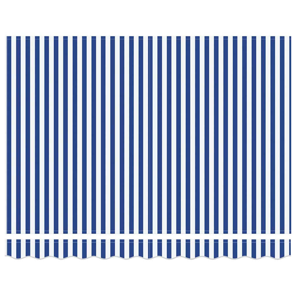 Markisenersatzstoff Blau und Weiß 3,5 x 2 m Polyester