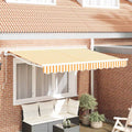 Markisenersatzstoff Gelb und Weiß 3,5 x 2 m Polyester