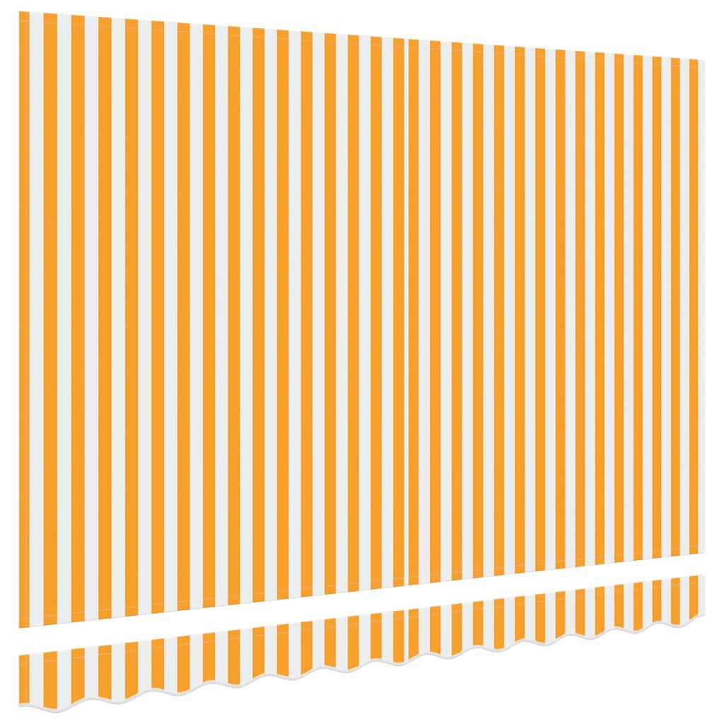 Markisenersatzstoff Gelb und Weiß 3,5 x 2 m Polyester