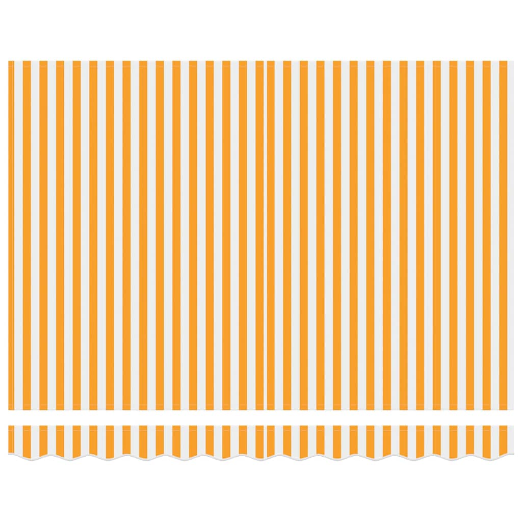 Markisenersatzstoff Gelb und Weiß 3,5 x 2 m Polyester