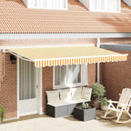 Markisenersatzstoff Gelb und Weiß 4 x 2 m Polyester