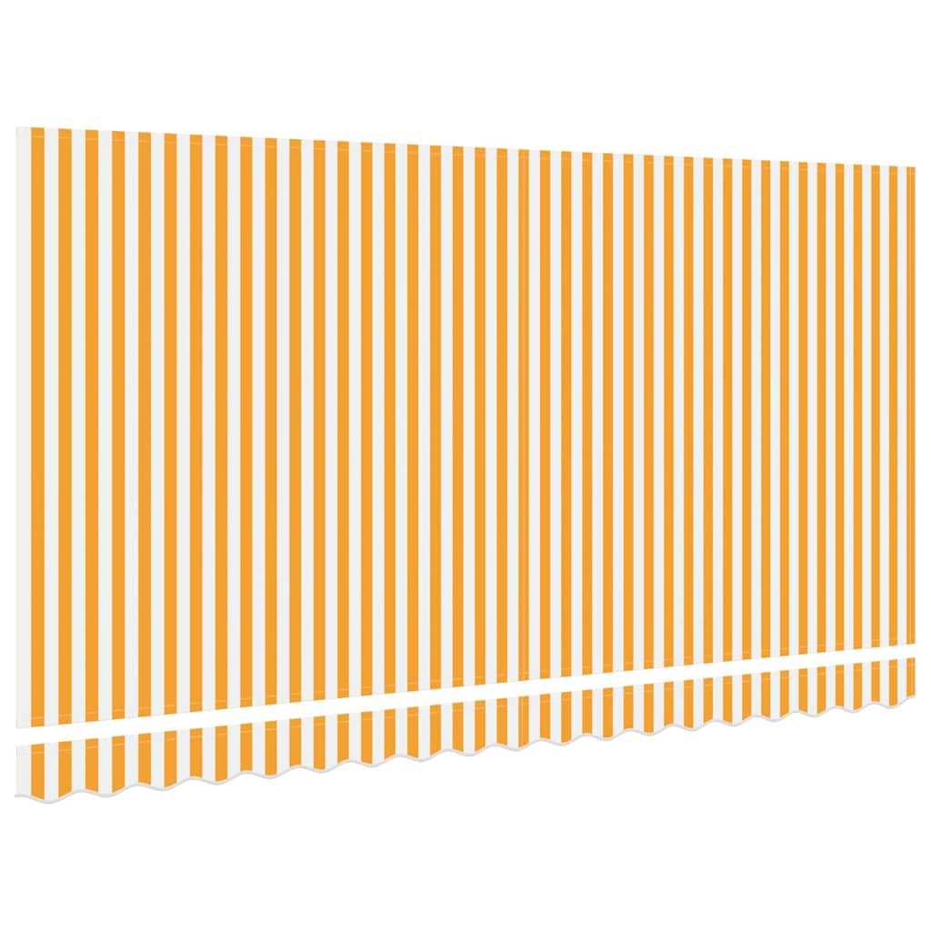 Markisenersatzstoff Gelb und Weiß 4 x 2 m Polyester