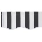 Markisenersatzstoff Anthrazit und Weiß 2,5 x 2 m Polyester
