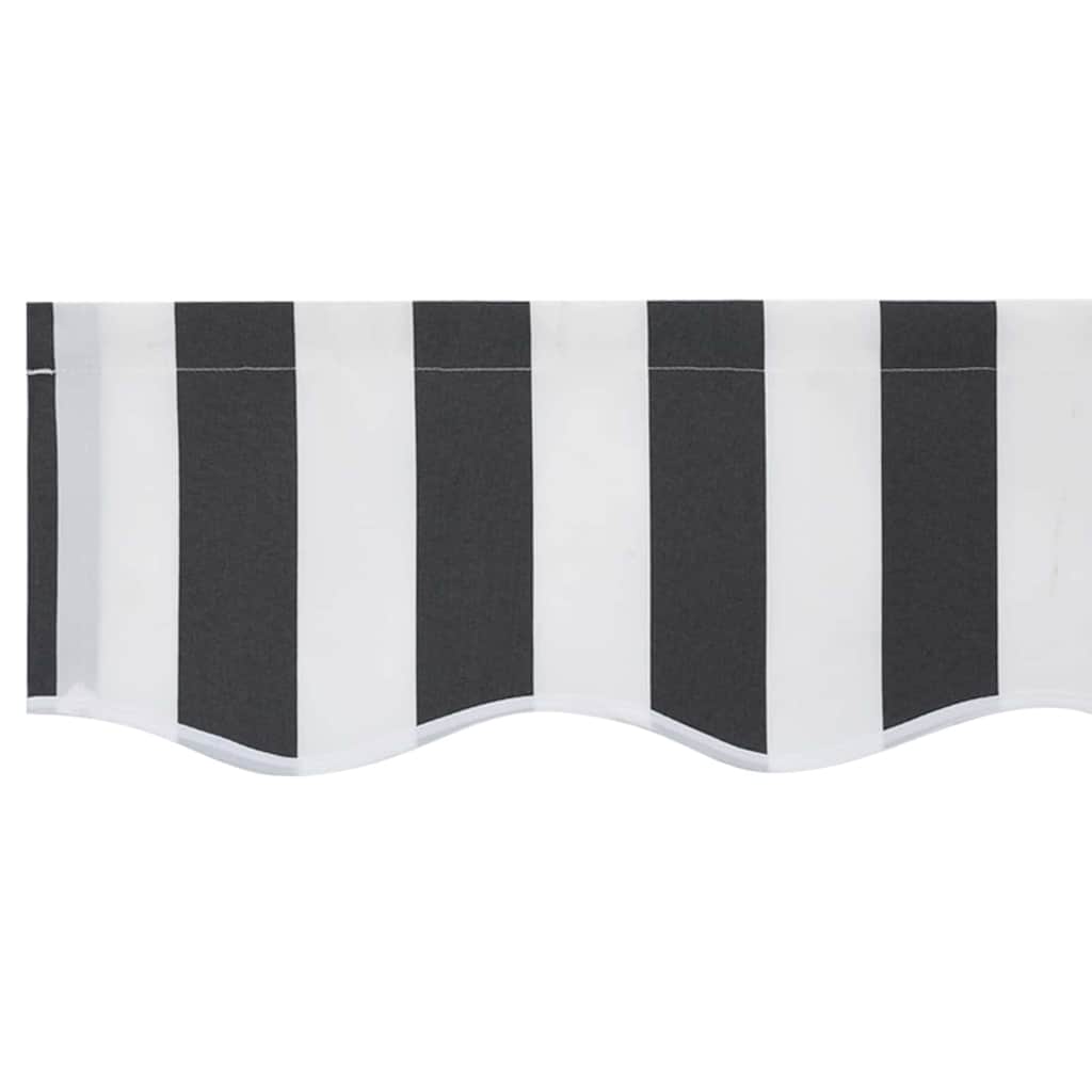 Markisenersatzstoff Anthrazit und Weiß 2,5 x 2 m Polyester