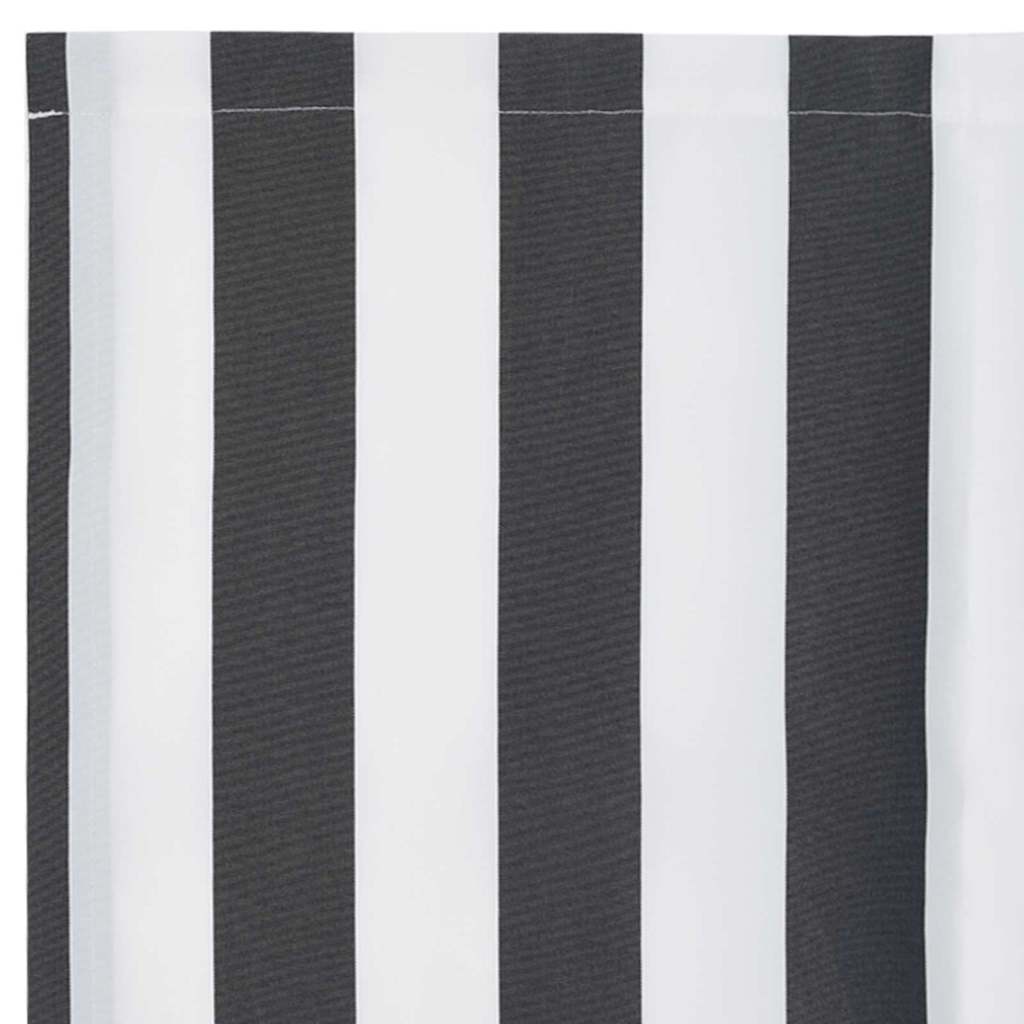 Markisenersatzstoff Anthrazit und Weiß 2,5 x 2 m Polyester
