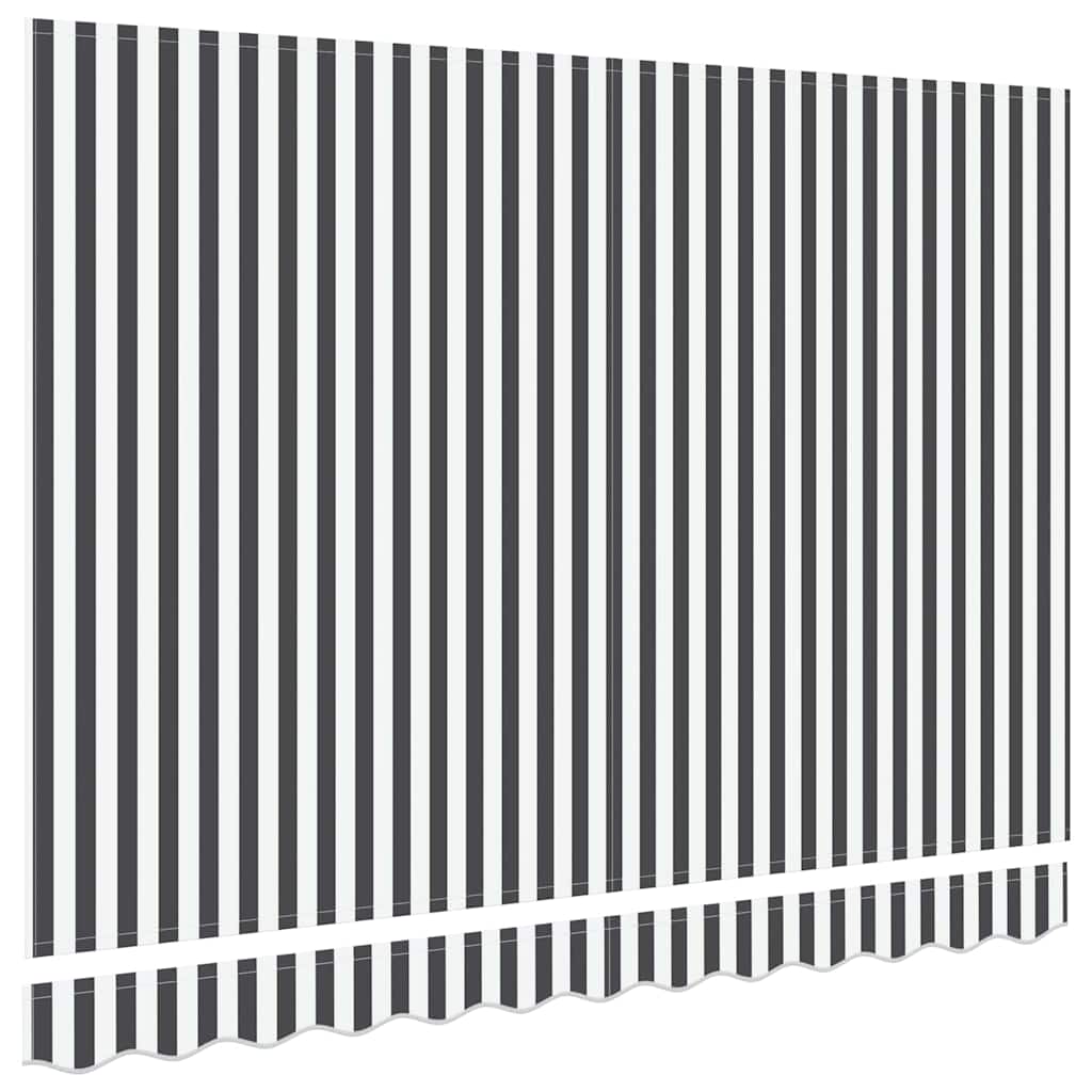 Markisenersatzstoff Anthrazit und Weiß 2,5 x 2 m Polyester