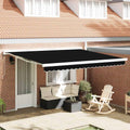 Markisenersatzstoff Schwarz 4 x 3 m Polyester