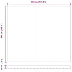 Markisenersatzstoff Schwarz 4 × 3,5 m Polyester