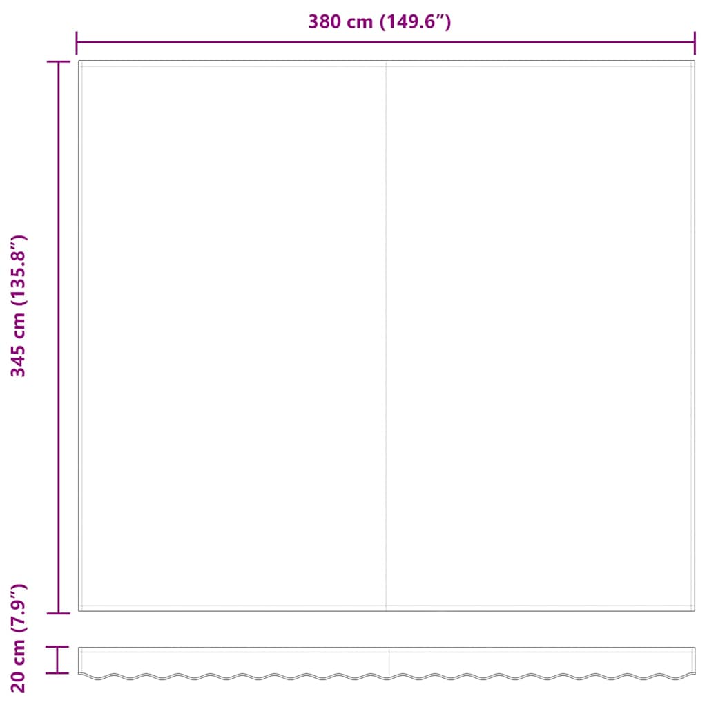 Markisenersatzstoff Beige 4 × 3,5 m Polyester