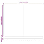 Markisenersatzstoff Weiß 4,5 x 3,5 m Polyester
