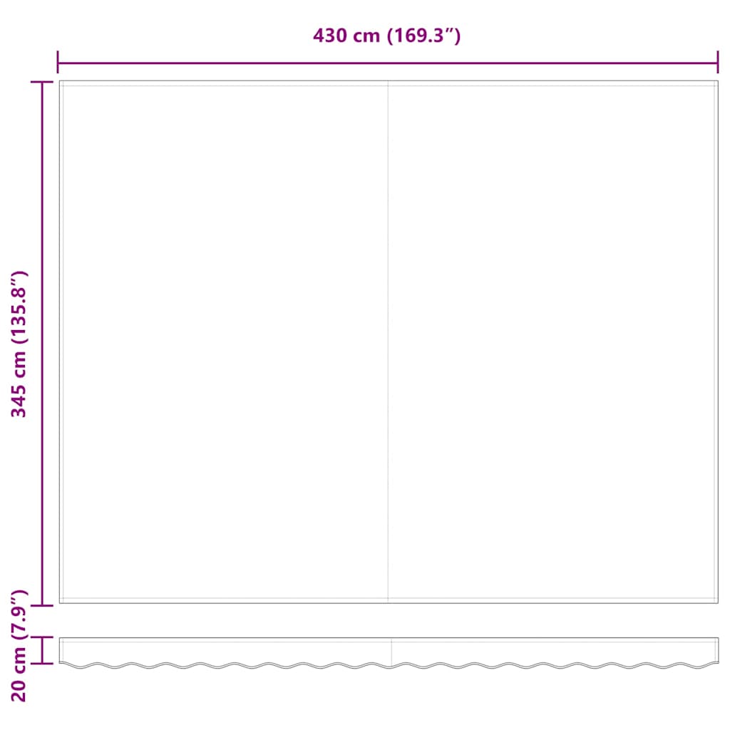 Markisenersatzstoff Weiß 4,5 x 3,5 m Polyester