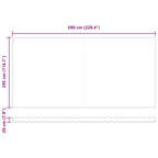 Markisenersatzstoff Hellgrau 6 x 3 m Polyester