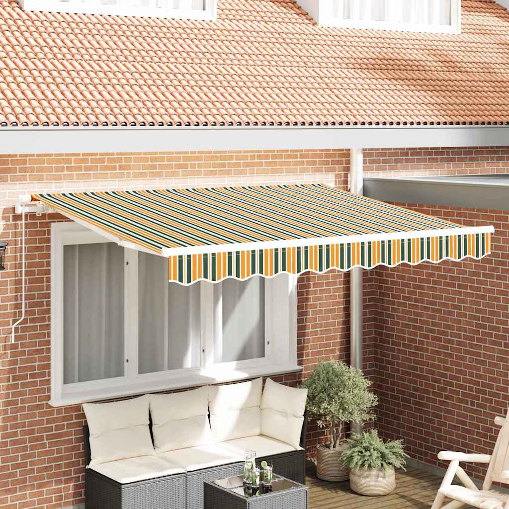 Markisenersatzstoff Grün und Gelb 3 x 2,5 m Polyester
