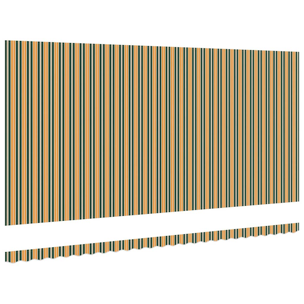 Markisenersatzstoff Grün und Gelb 6 x 3 m Polyester