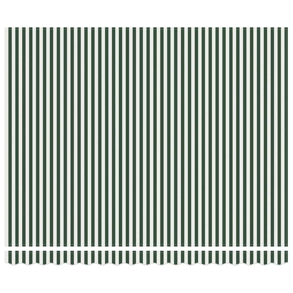 Markisenersatzstoff Grün und Weiß 4 x 3 m Polyester
