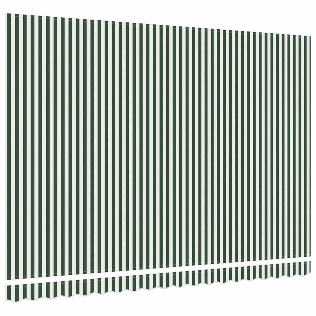 Markisenersatzstoff Grün und Weiß 4,5 × 3 m Polyester