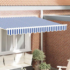 Markisenschürzen-Ersatz Blau und Weiß 2,5 m Polyester