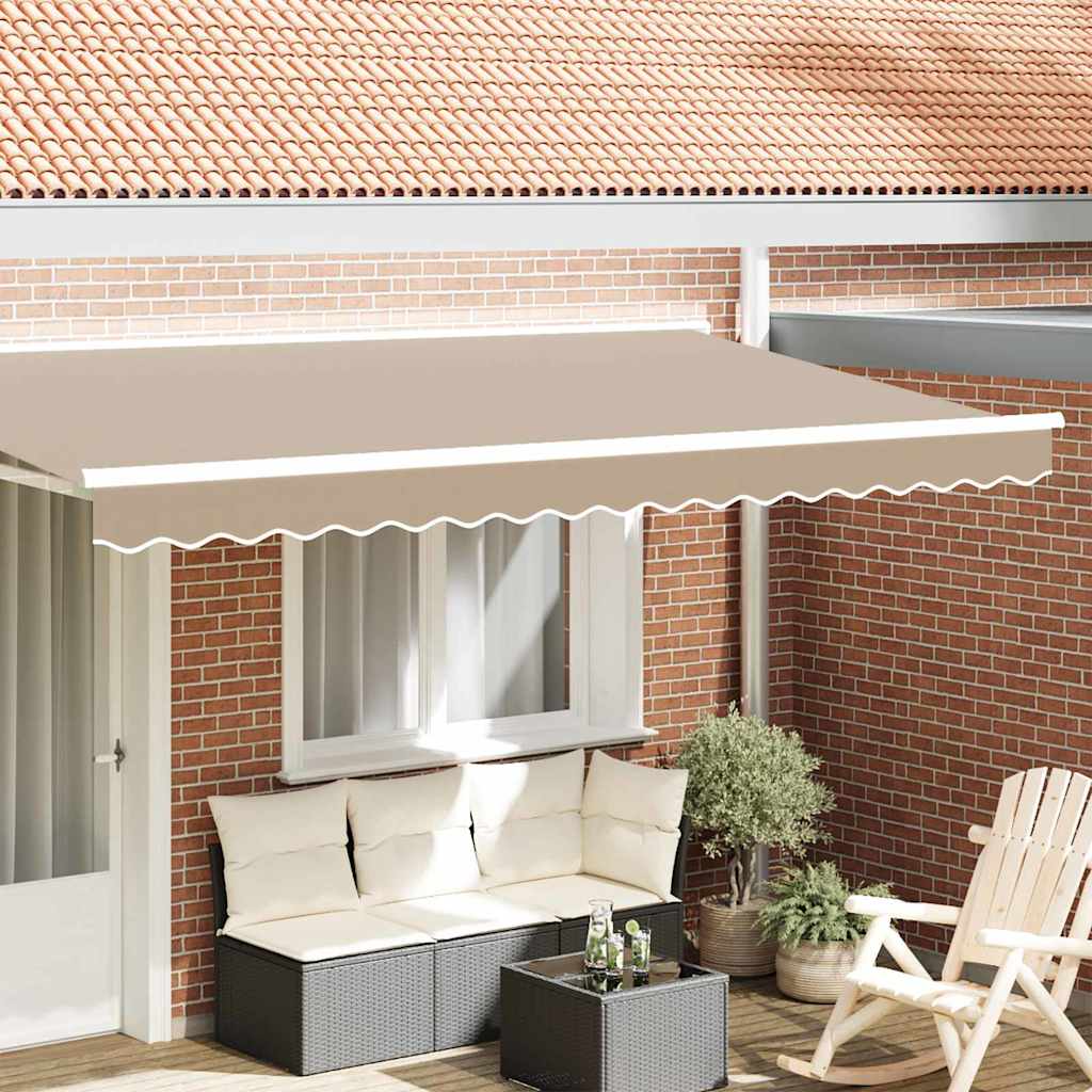 Markisenschürzen-Ersatz Beige 4 m Polyester