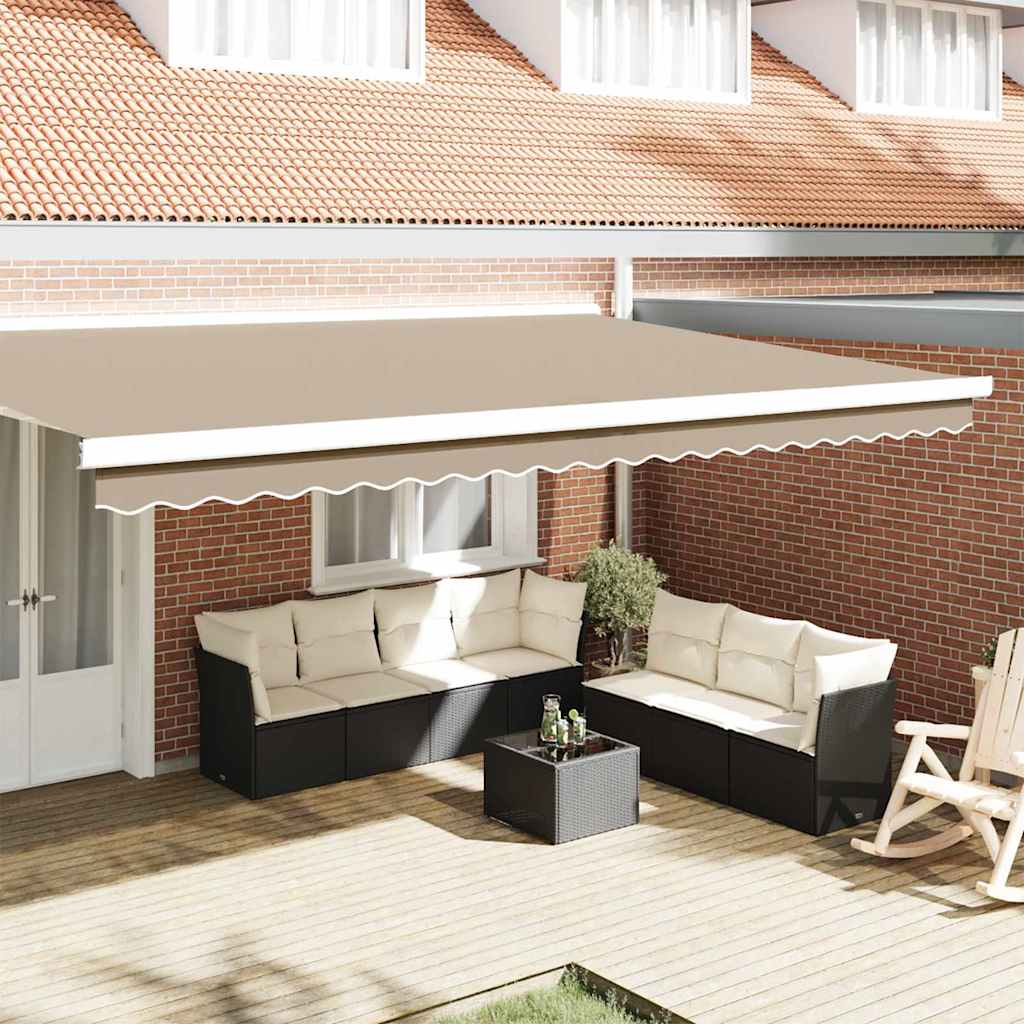 Markisenschürzen-Ersatz Beige 480 x 20 cm Polyester