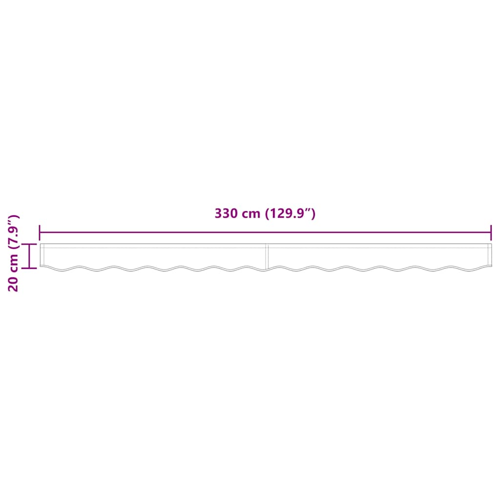 Markisenschürzen-Ersatz Weiß 3,5 m Polyester