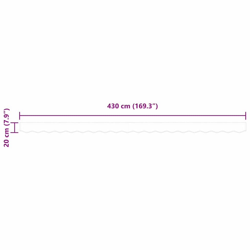 Markisenschürzen-Ersatz Grün und Weiß 4,5 m Polyester