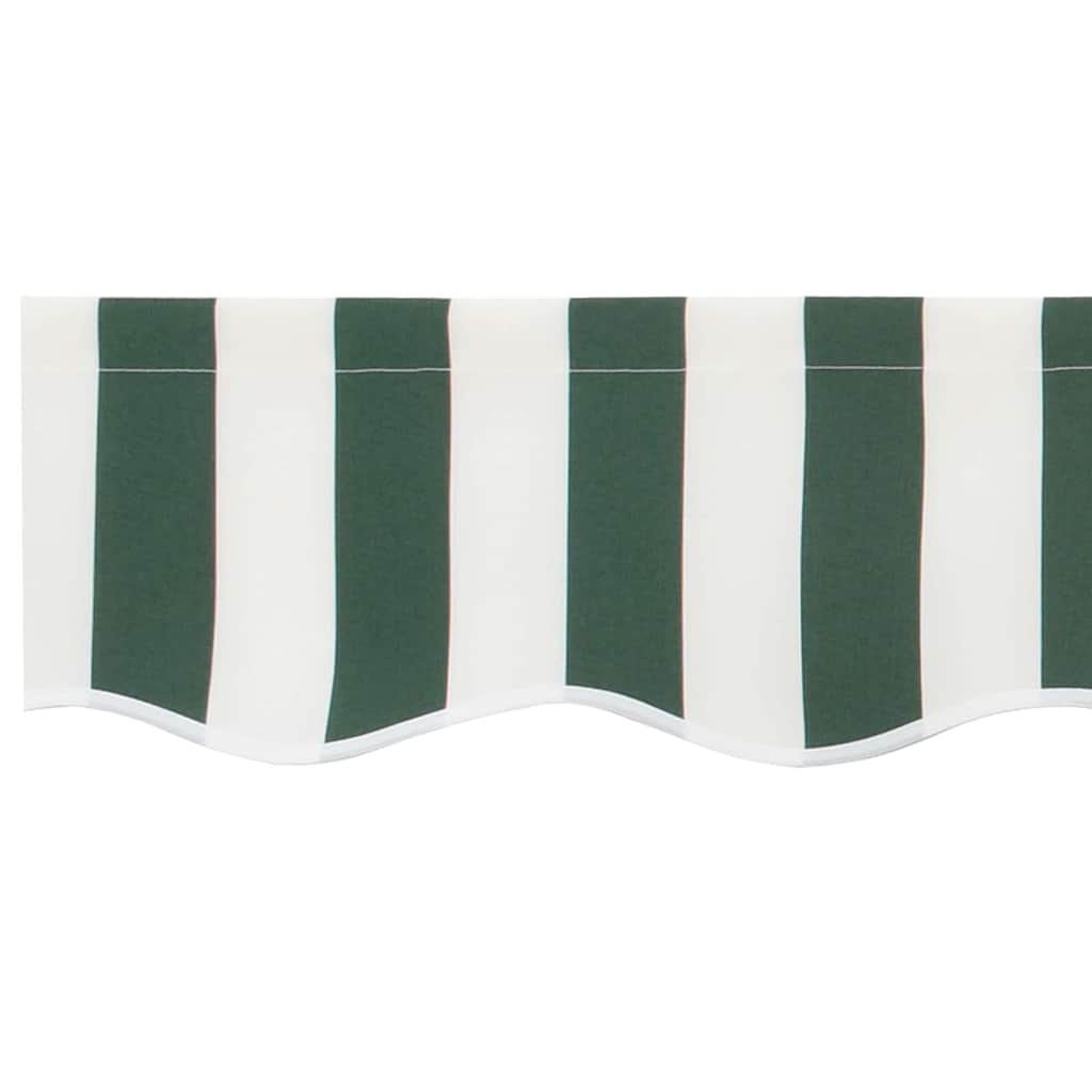 Markisenschürzen-Ersatz Grün und Weiß 480 x 20 cm Polyester