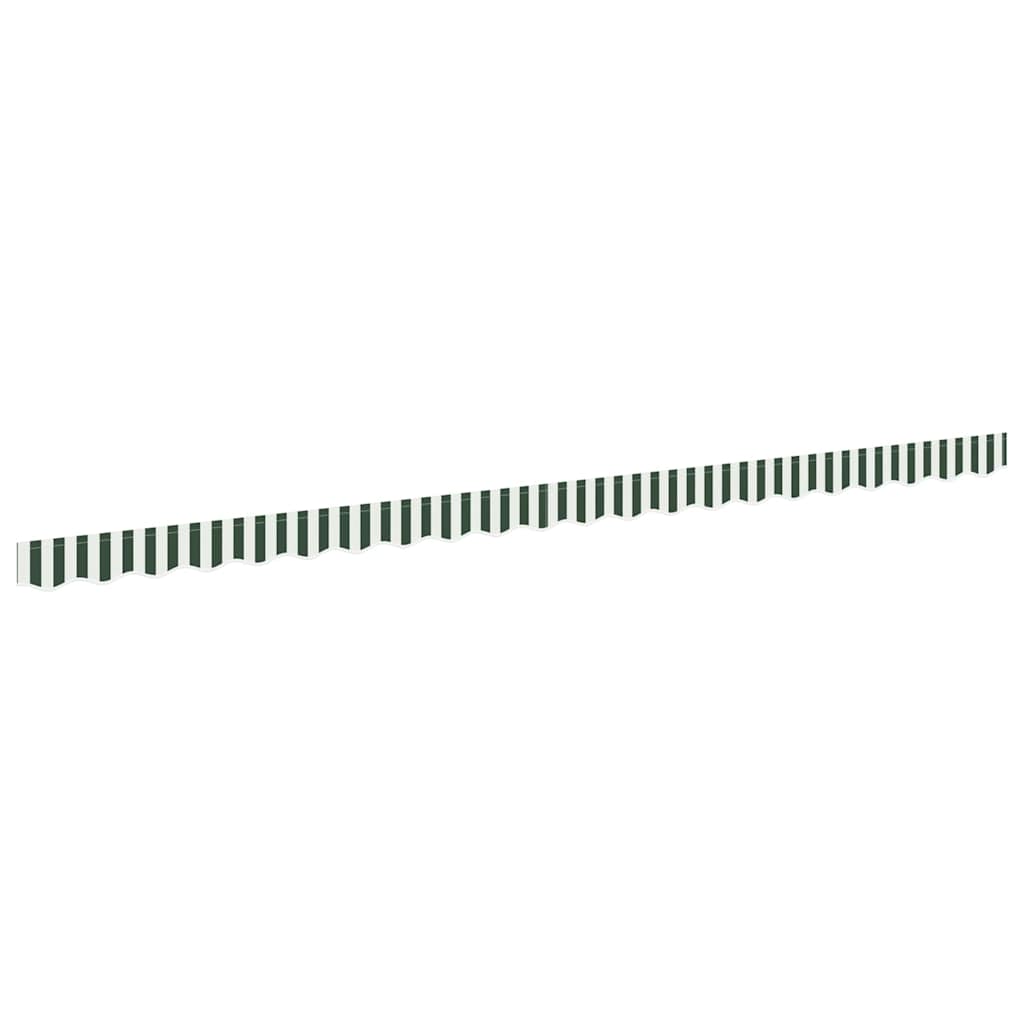 Markisenschürzen-Ersatz Grün und Weiß 480 x 20 cm Polyester