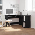 Eck-Schreibtisch Schwarz Eichen-Optik 120 x 140 x 75 cm