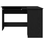Eck-Schreibtisch Schwarz Eichen-Optik 120 x 140 x 75 cm