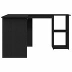 Eck-Schreibtisch Schwarz Eichen-Optik 120 x 140 x 75 cm