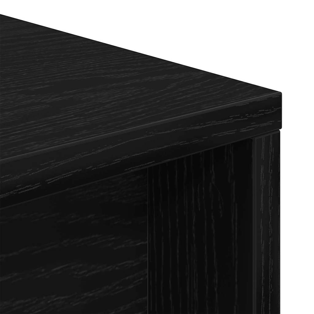 Schreibtisch Schwarz Eichen-Optik 200 x 50 x 76 cm