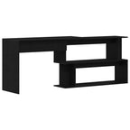 Schreibtisch Schwarz Eichen-Optik 200 x 50 x 76 cm