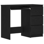 Schreibtisch Schwarz Eichen-Optik 90x45x76 cm Holzwerkstoff